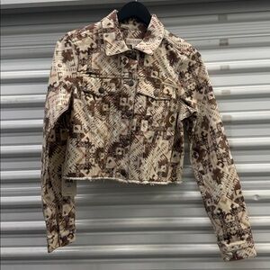 SHYANNE WOMEN'S SOUTHWESTERN STRIPED PRINT CORDUROY BARN SHACKET